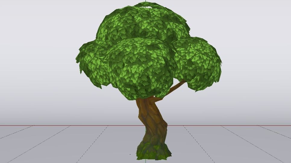 Large Tree Low-poly 3D model_6