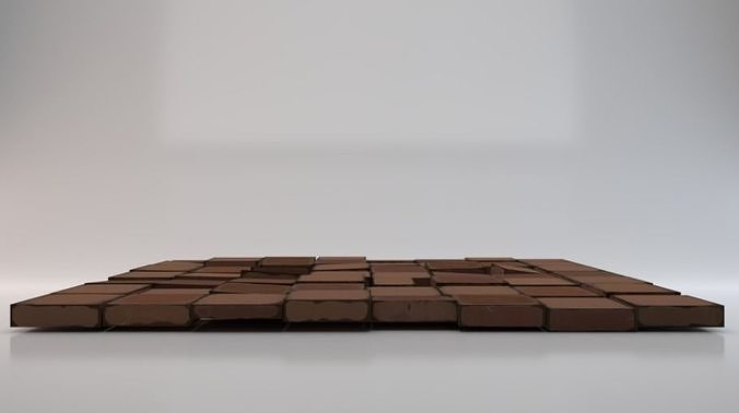 Brick Floor  Low-poly 3D model