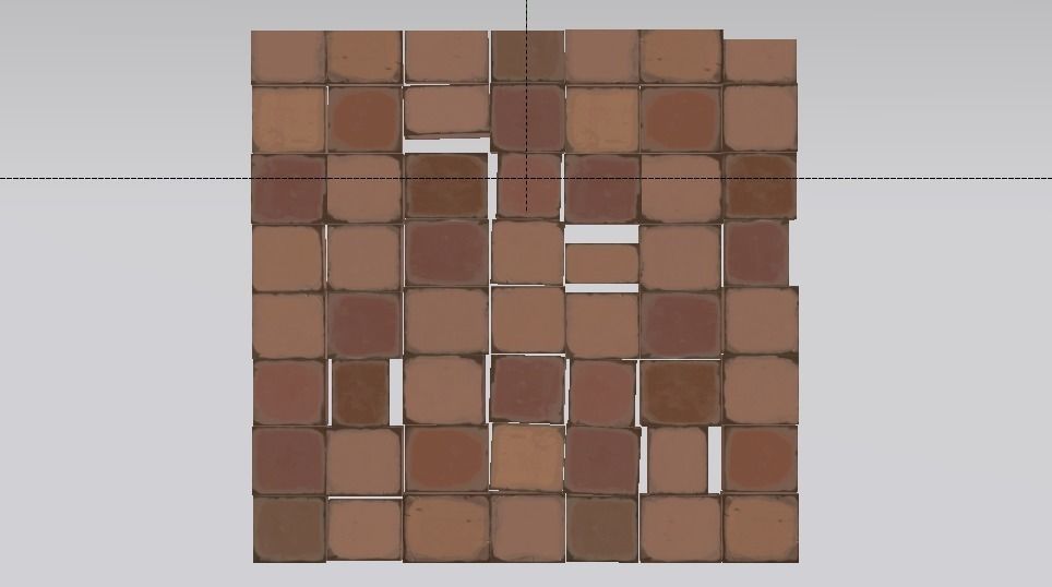 Brick Floor Low-poly 3D model_5