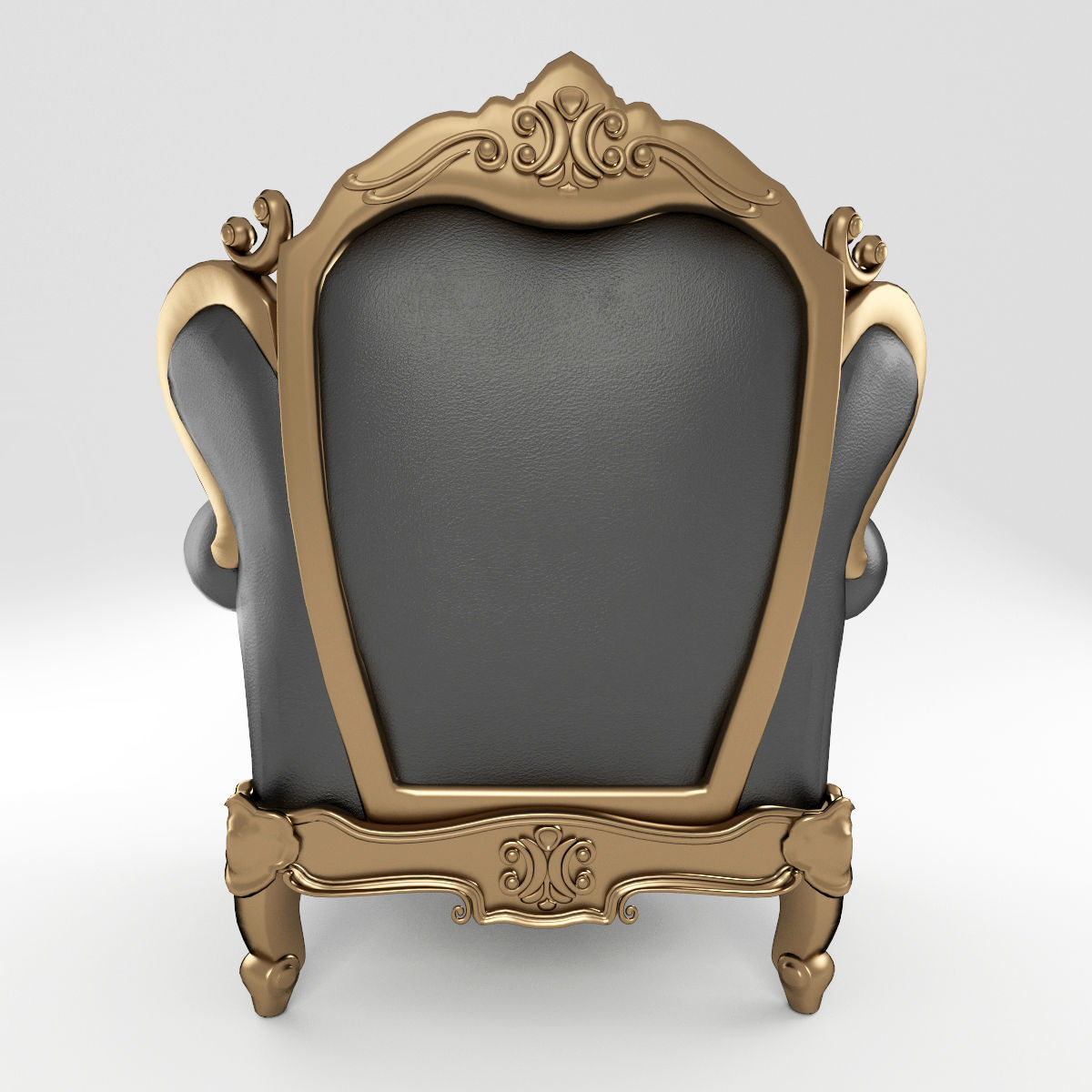 Luxury Armchair 158 3D model_4