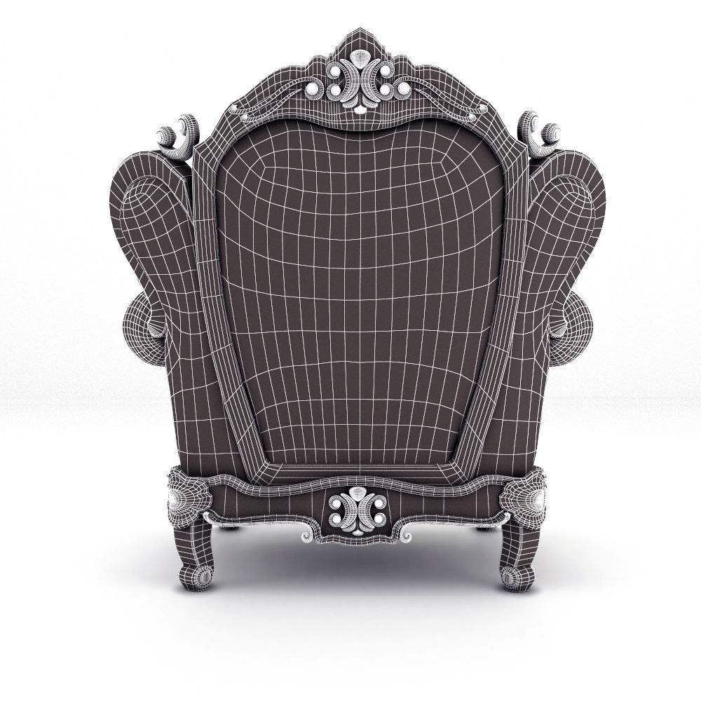 Luxury Armchair 158 3D model_9