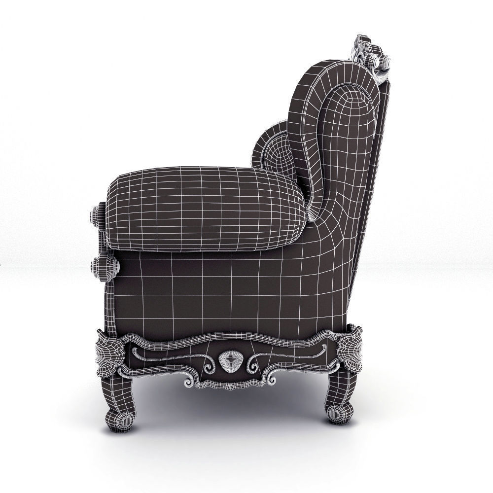 Luxury Armchair 158 3D model_7