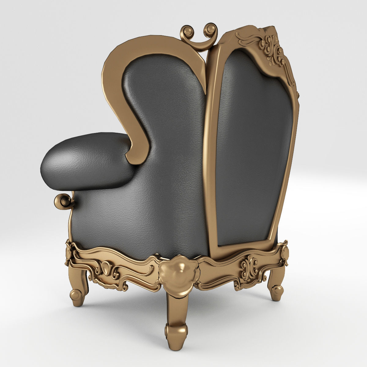 Luxury Armchair 158 3D model_3