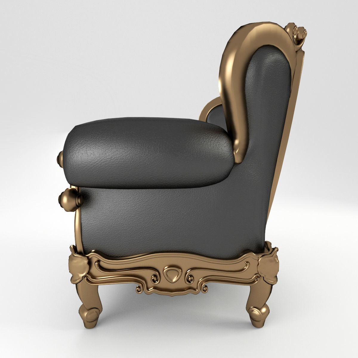 Luxury Armchair 158 3D model_2