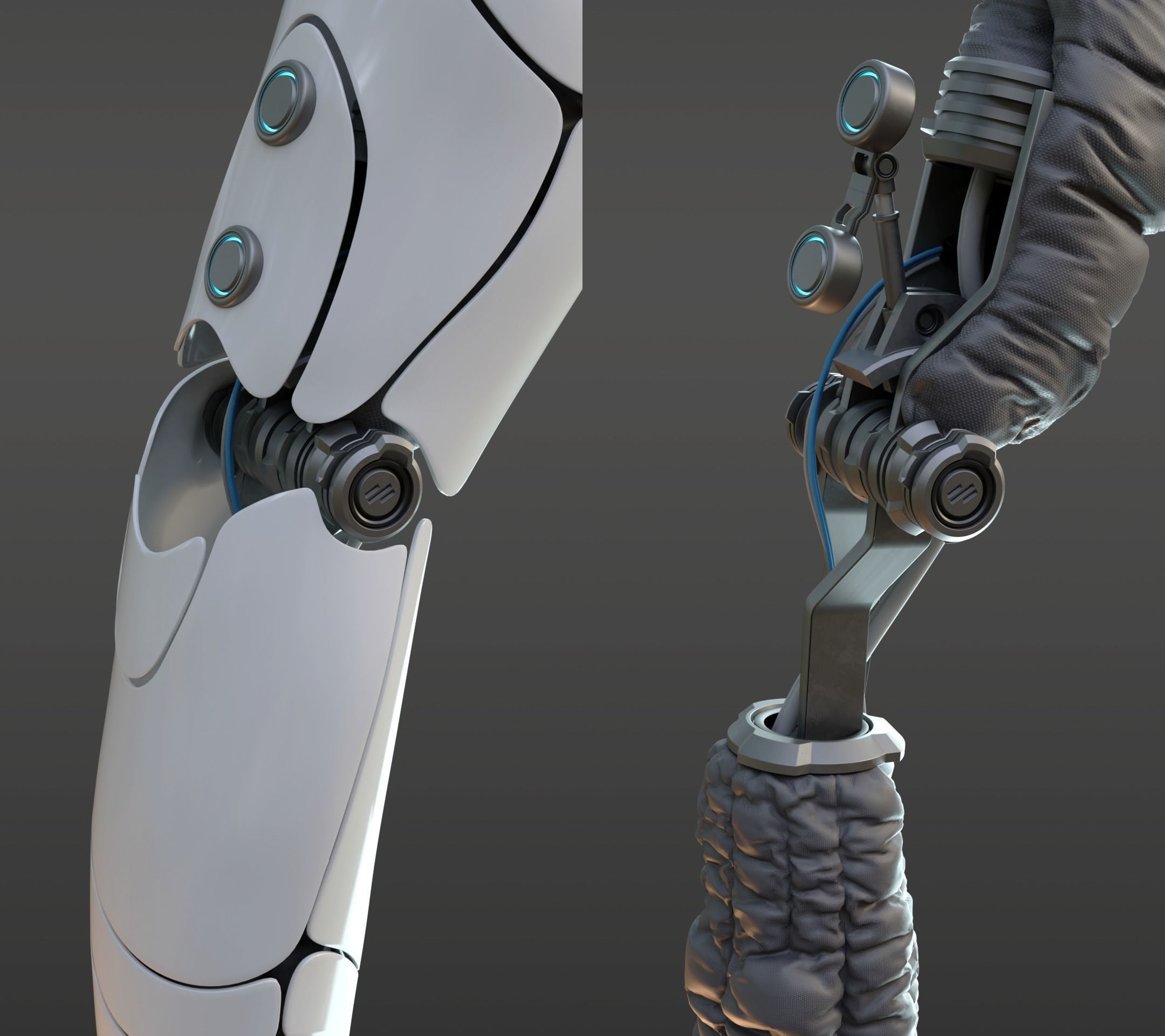 hand anatomy mechanical 3D model_24