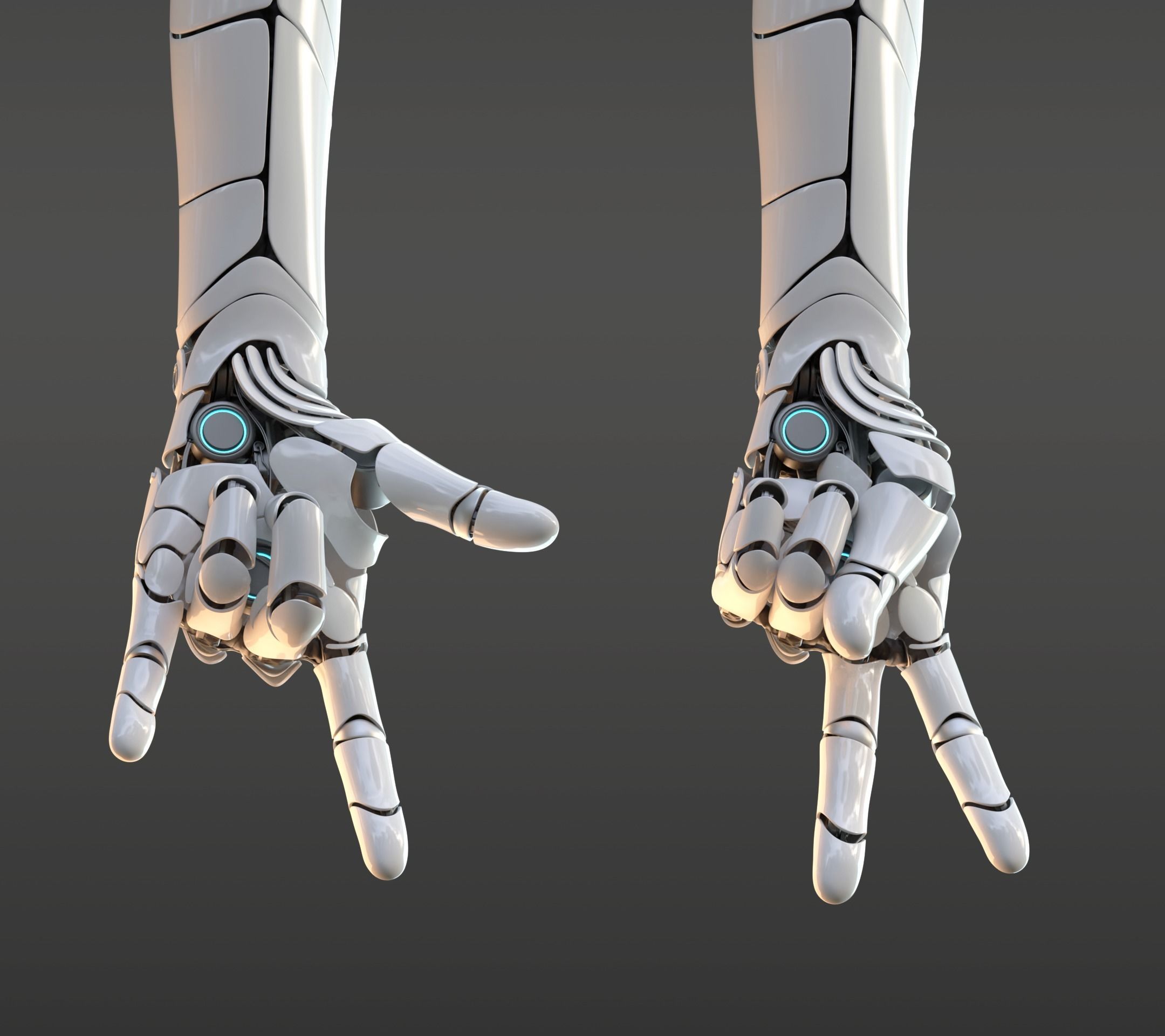hand anatomy mechanical 3D model_3