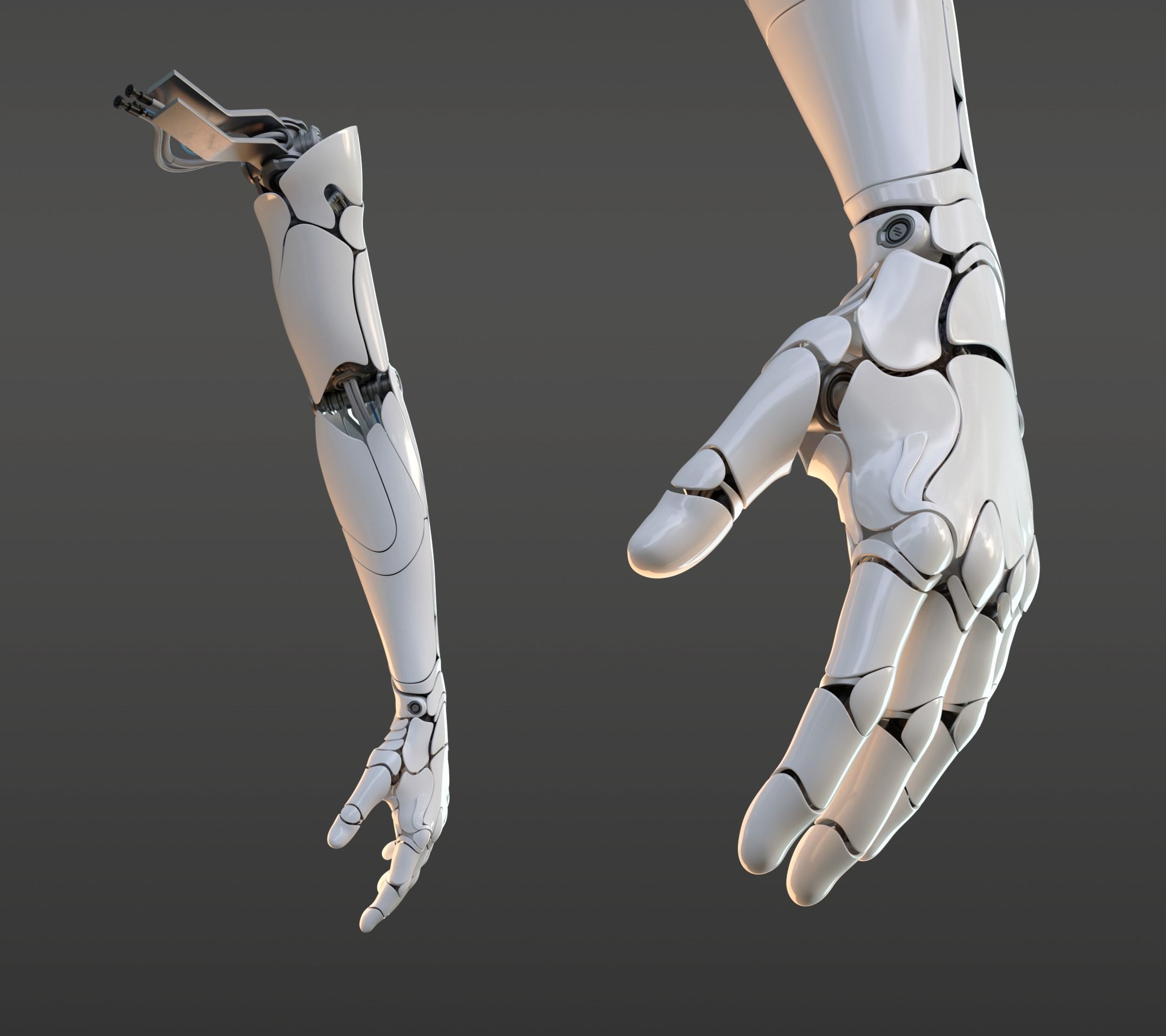 hand anatomy mechanical 3D model_2