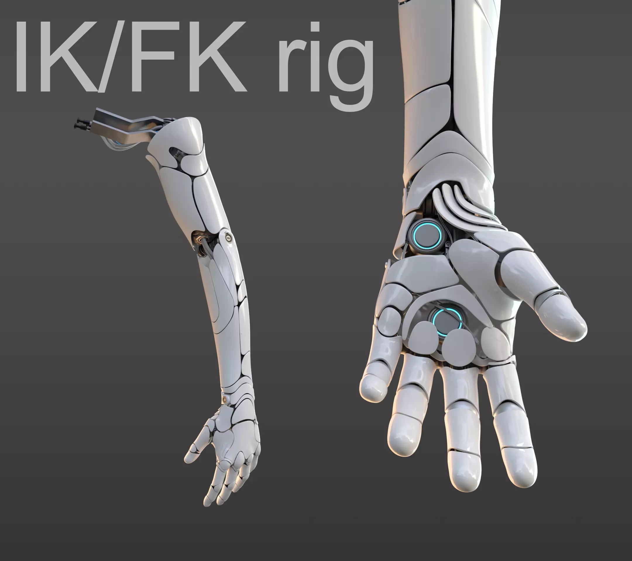 hand anatomy mechanical 3D model_0