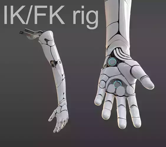 hand anatomy mechanical 3D model