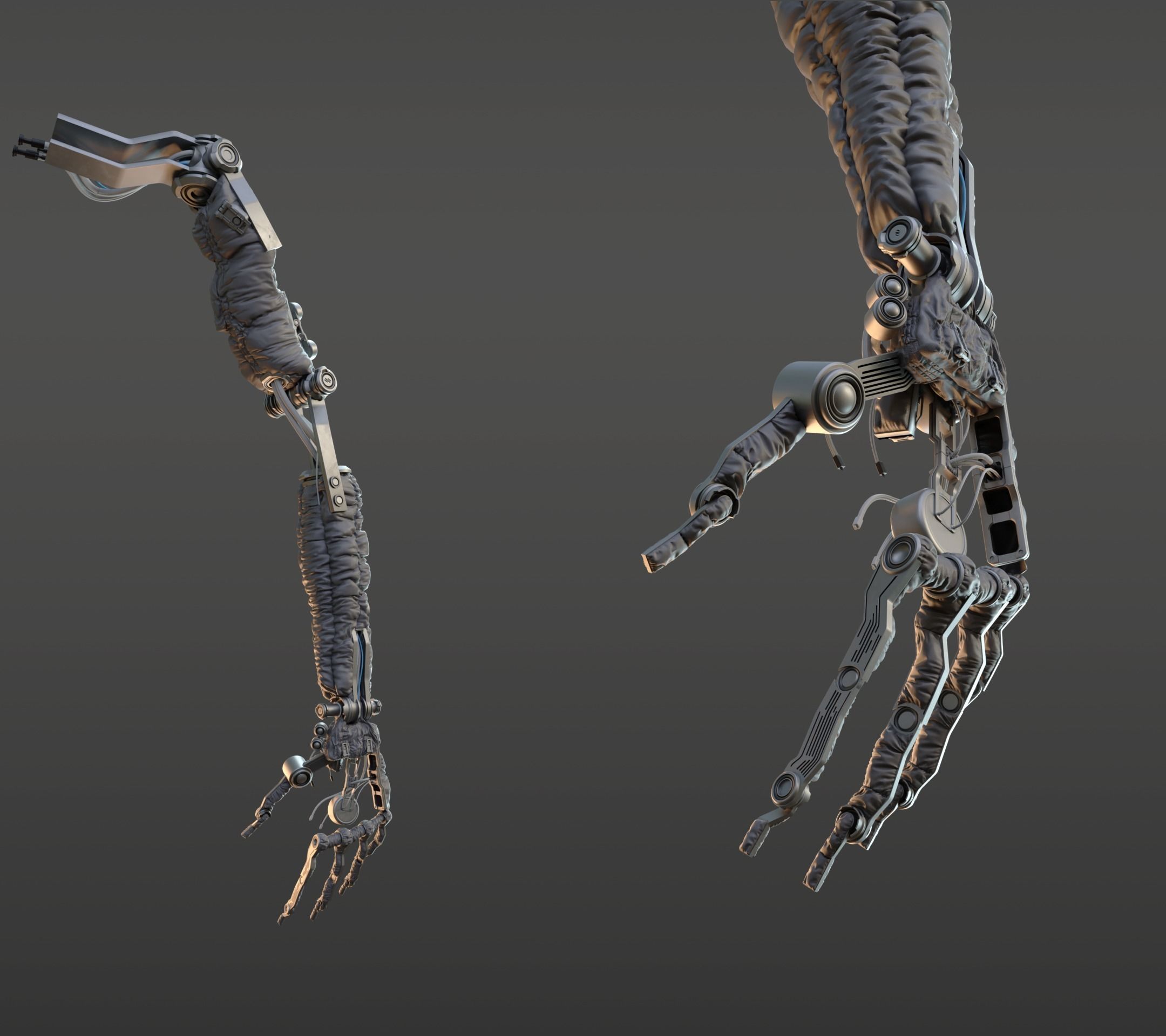 hand anatomy mechanical 3D model_16