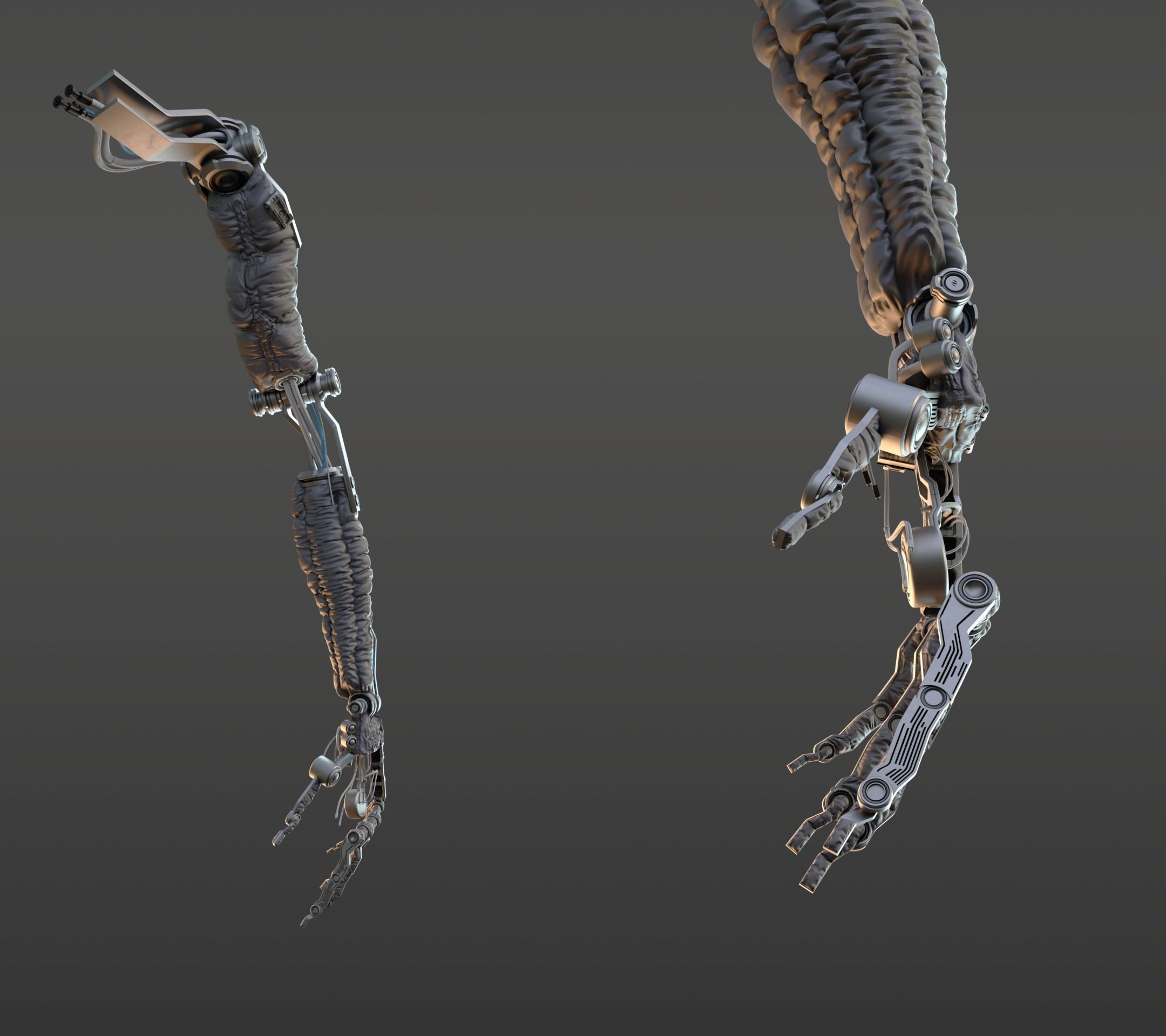 hand anatomy mechanical 3D model_17
