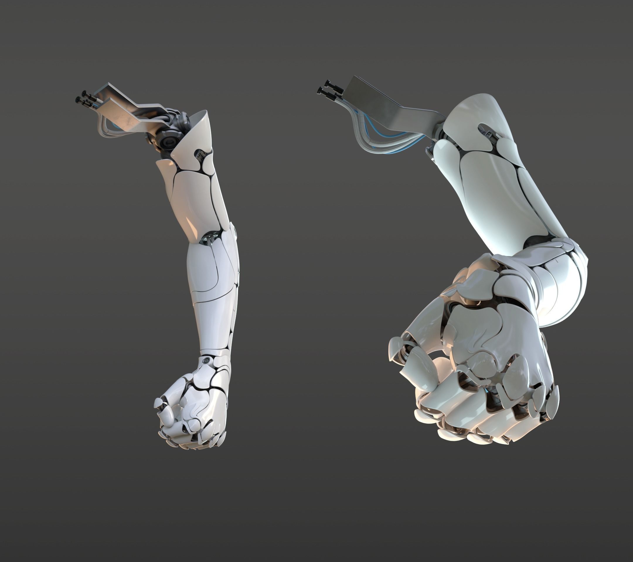 hand anatomy mechanical 3D model_25