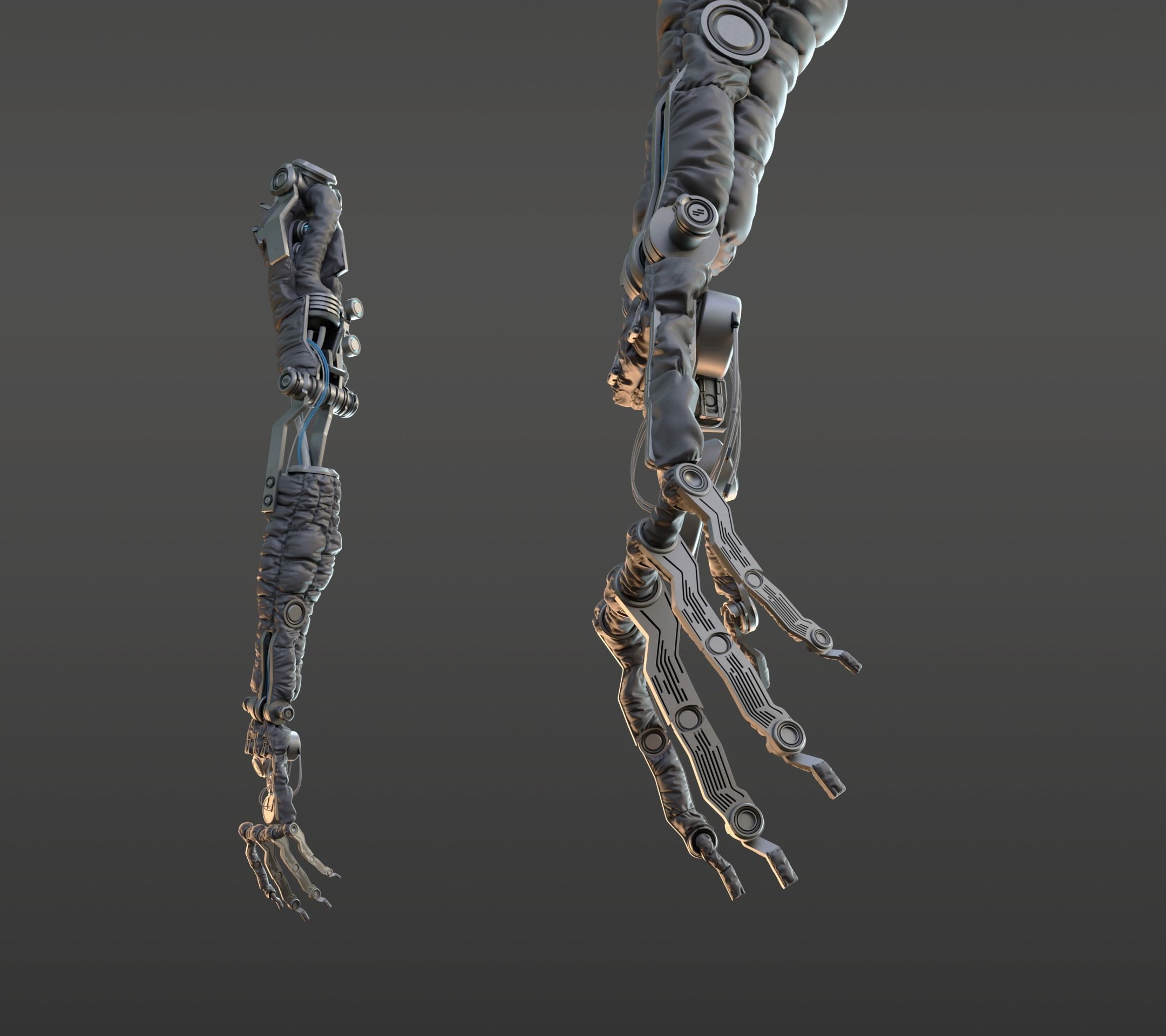 hand anatomy mechanical 3D model_19
