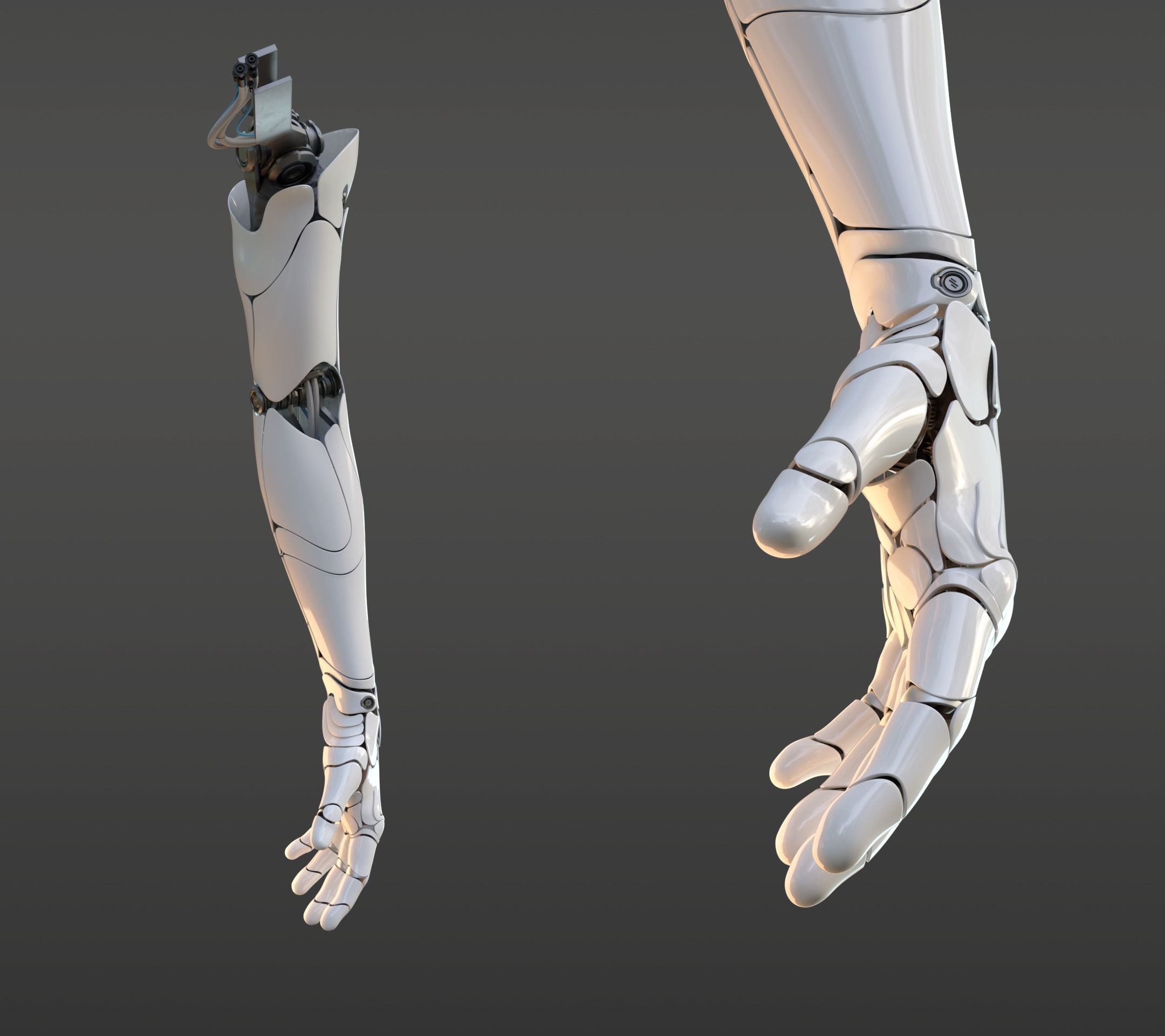 hand anatomy mechanical 3D model_9