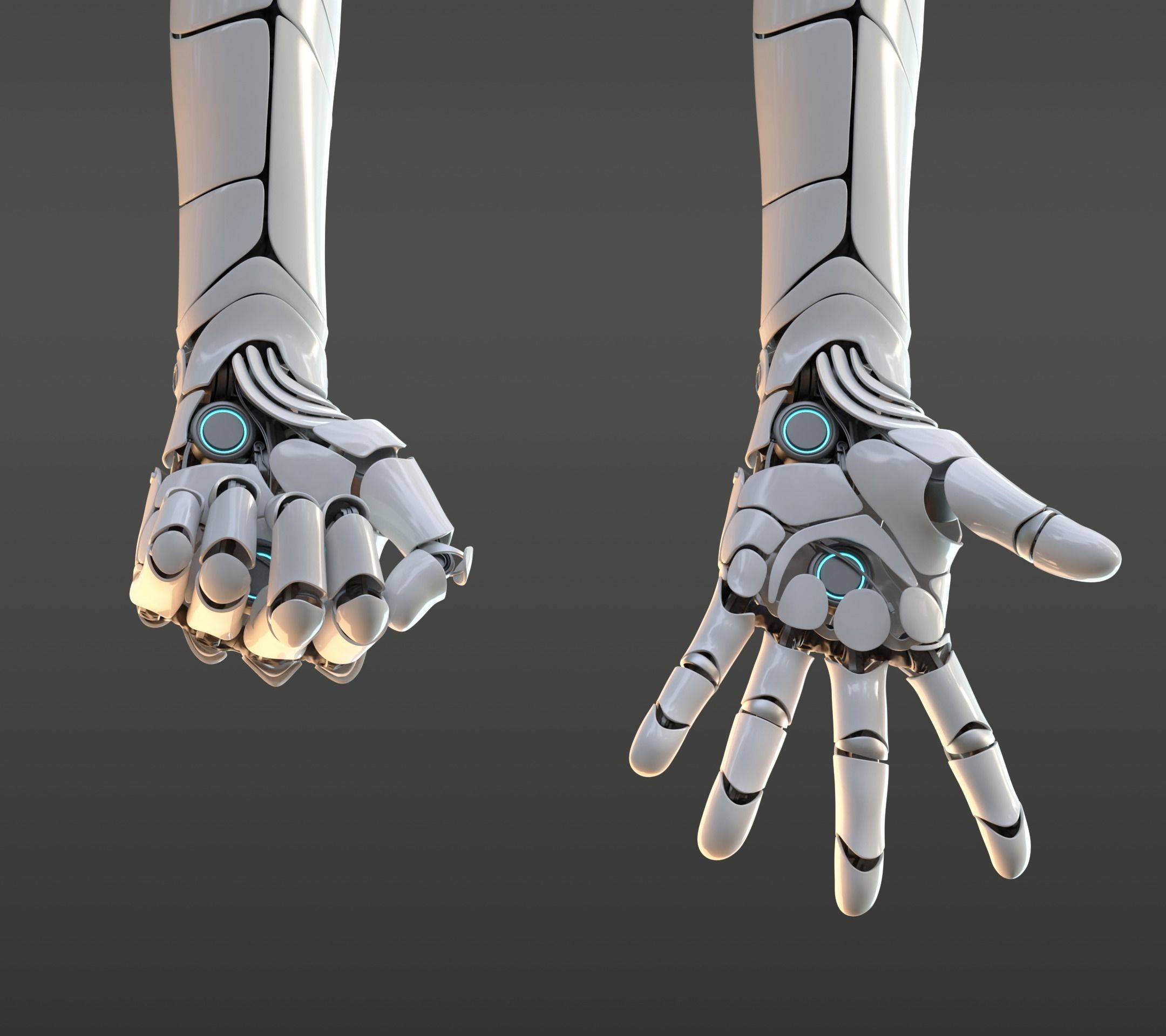 hand anatomy mechanical 3D model_4