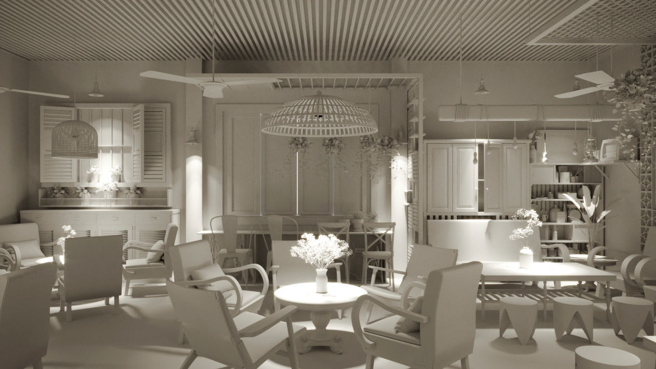 interior design of the coffee 3D model_6