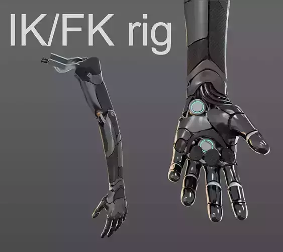 Robotic hand anatomy 3D model