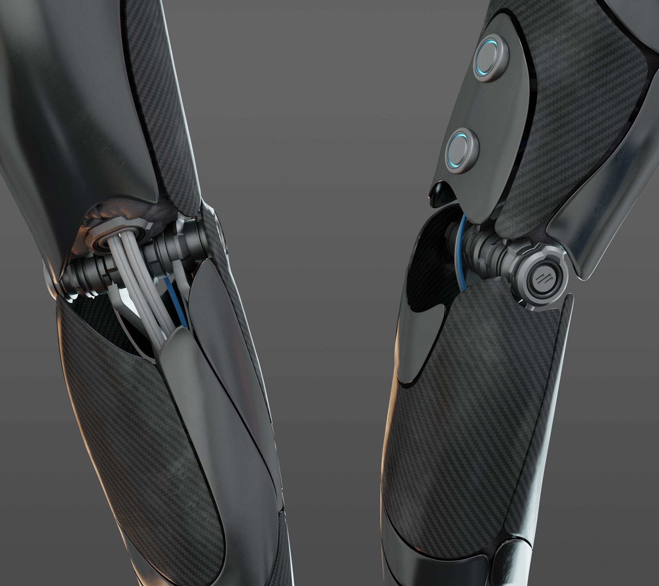 Robotic hand anatomy 3D model_22