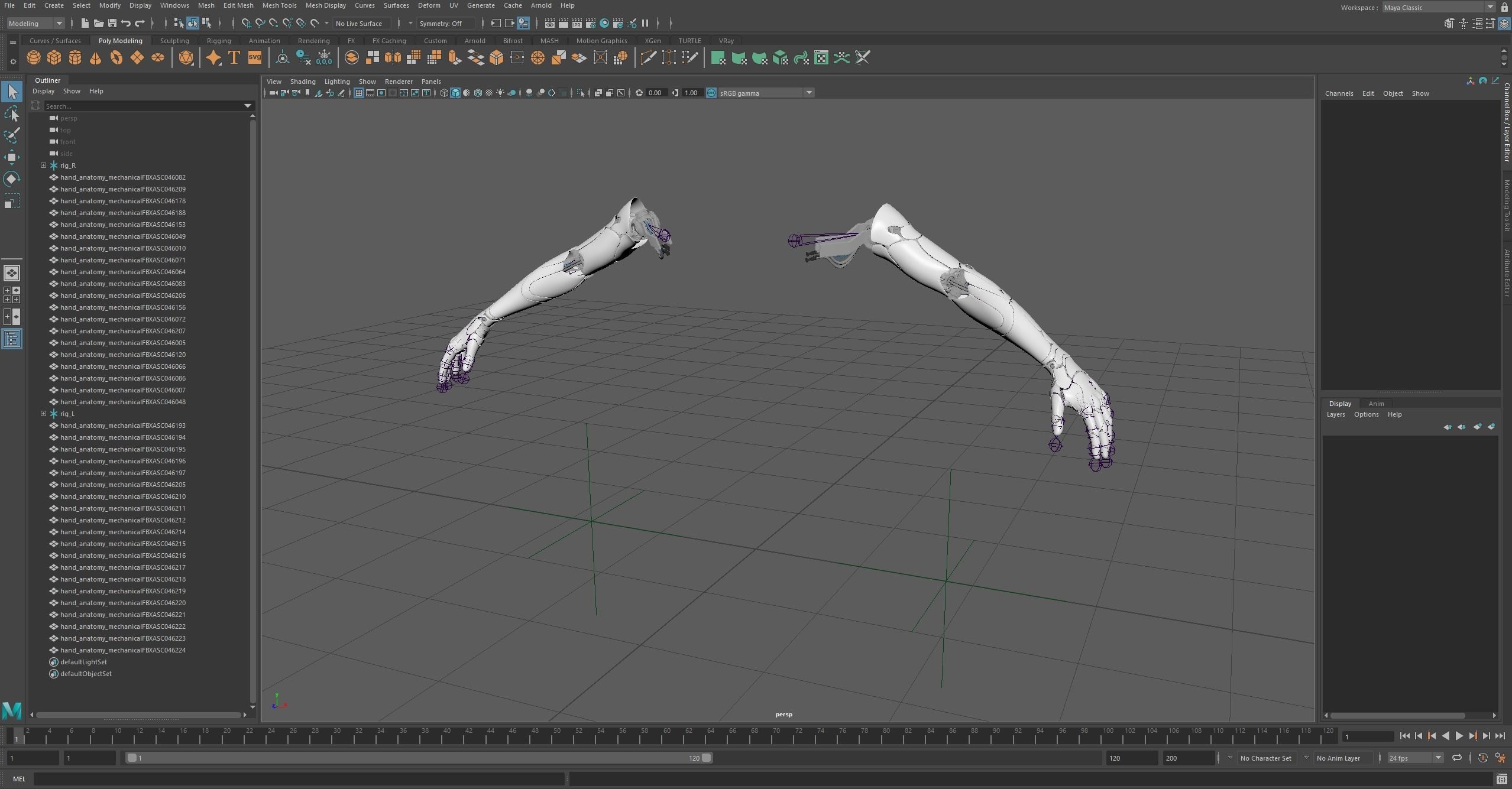 Robotic hand anatomy 3D model_18