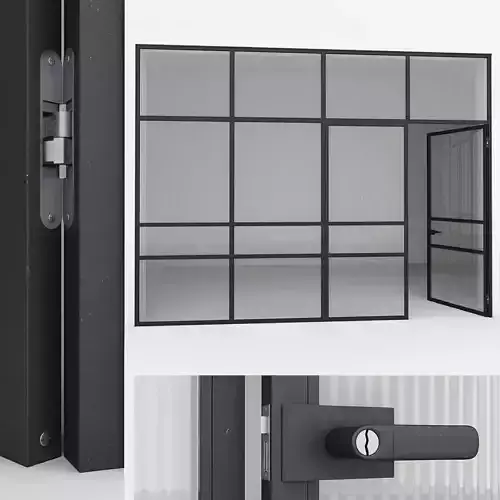 Aluminium door 3D model
