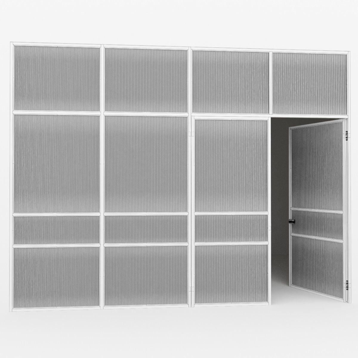 Aluminium door 3D model_7