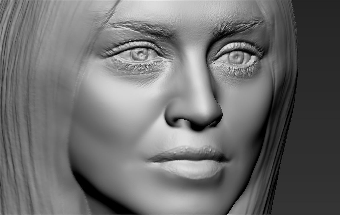 Madonna bust 3D printing ready stl obj formats 3D print model_16