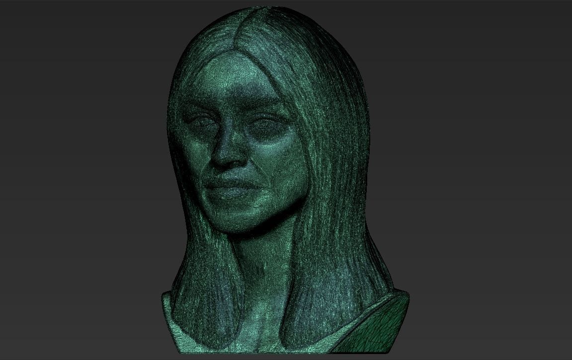 Madonna bust 3D printing ready stl obj formats 3D print model_22
