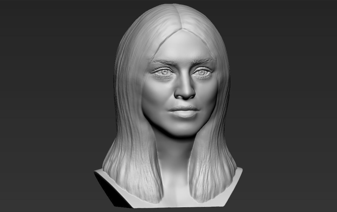 Madonna bust 3D printing ready stl obj formats 3D print model_11