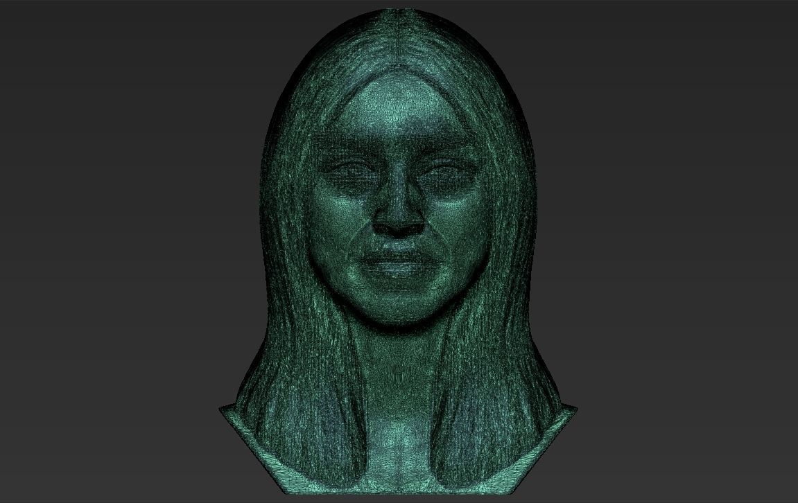 Madonna bust 3D printing ready stl obj formats 3D print model_21