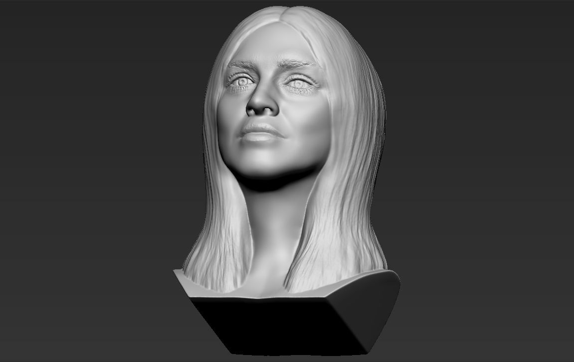 Madonna bust 3D printing ready stl obj formats 3D print model_20