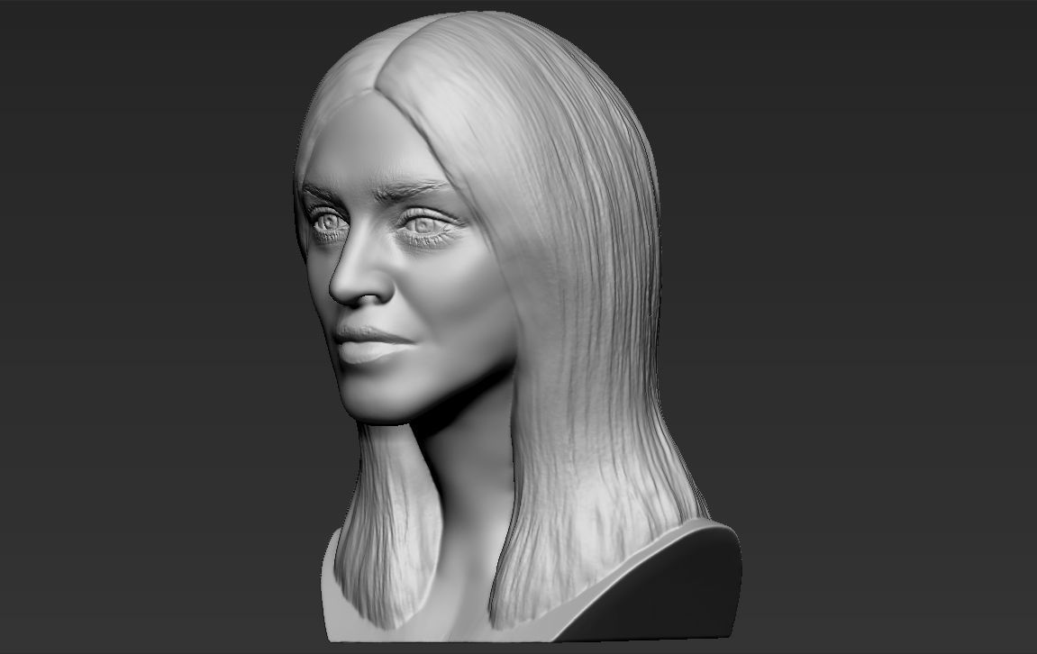 Madonna bust 3D printing ready stl obj formats 3D print model_3