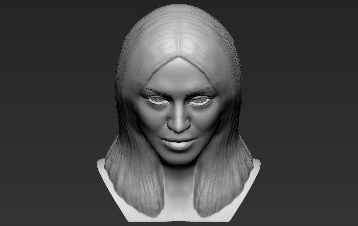Madonna bust 3D printing ready stl obj formats 3D print model_14