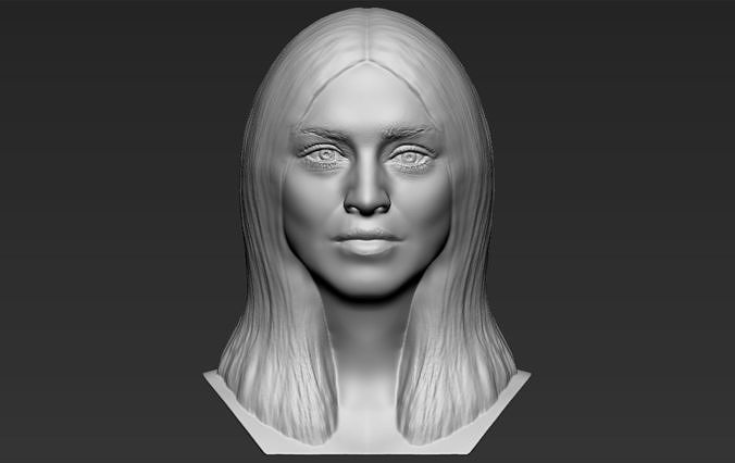 Madonna bust 3D printing ready stl obj formats 3D print model