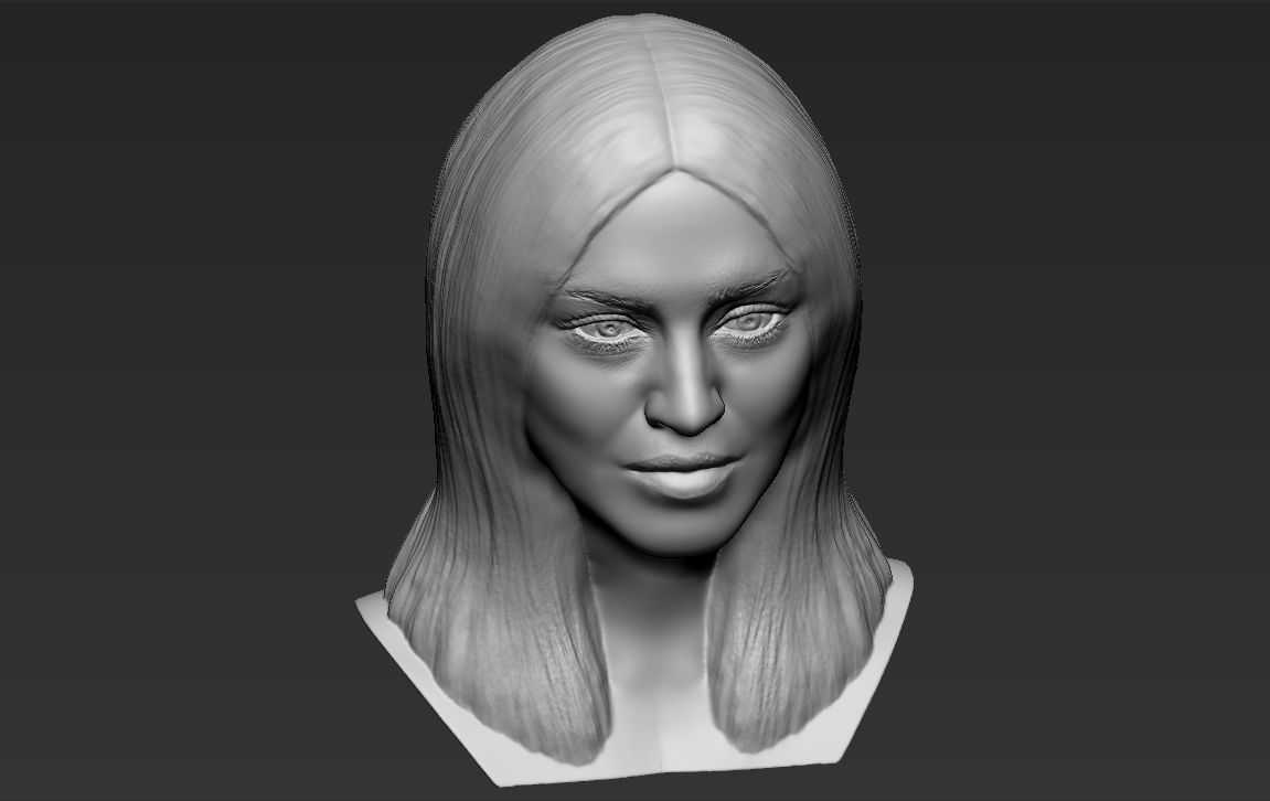 Madonna bust 3D printing ready stl obj formats 3D print model_12