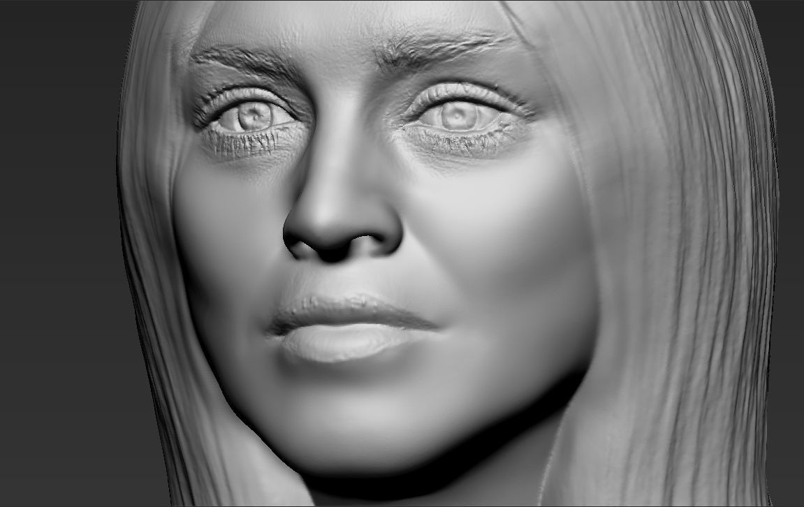 Madonna bust 3D printing ready stl obj formats 3D print model_17