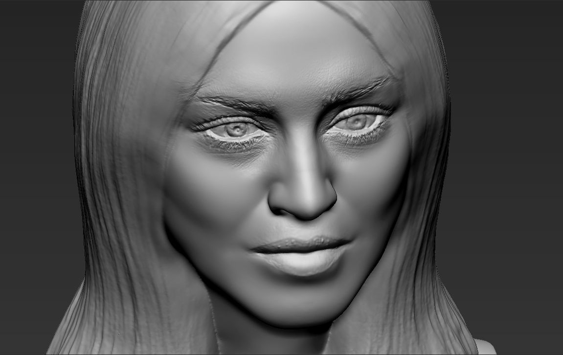 Madonna bust 3D printing ready stl obj formats 3D print model_19