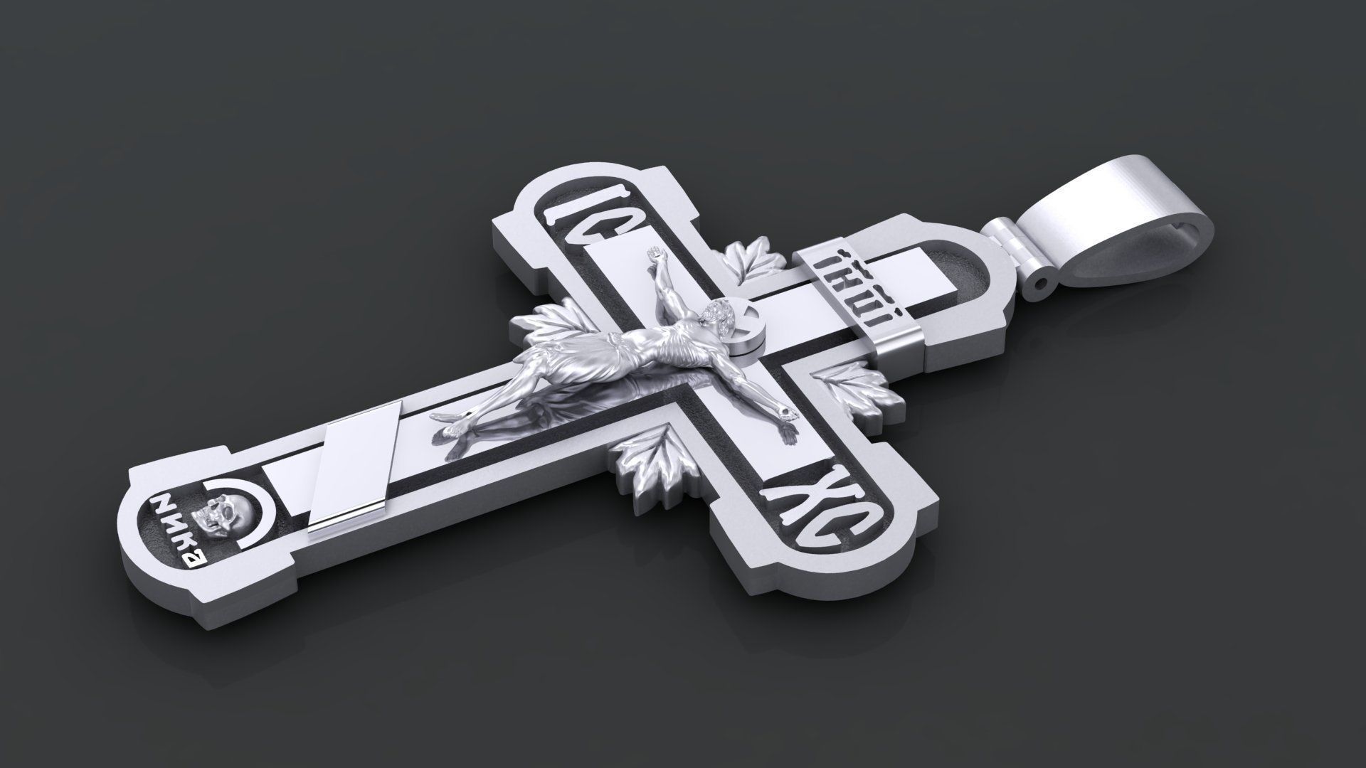 Cross with Jesus  3D print model_1
