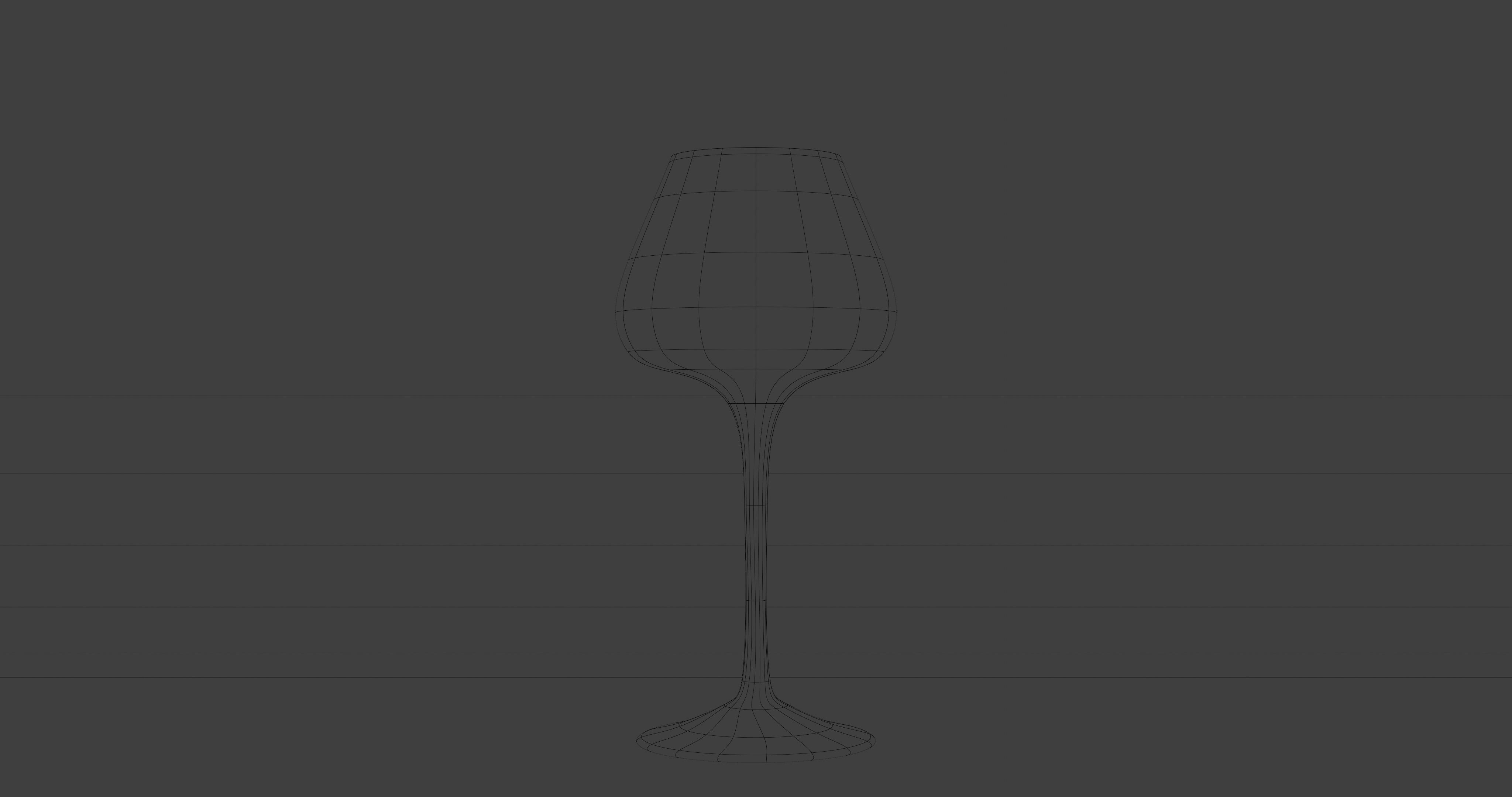 3D rendered wine glass Low-poly 3D model_2
