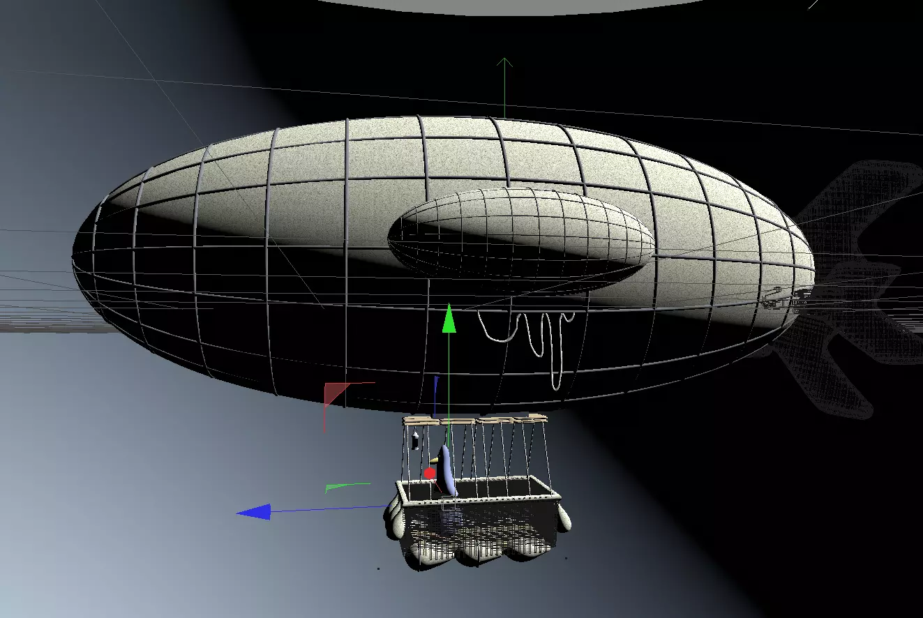 zeppeling scene Free 3D model