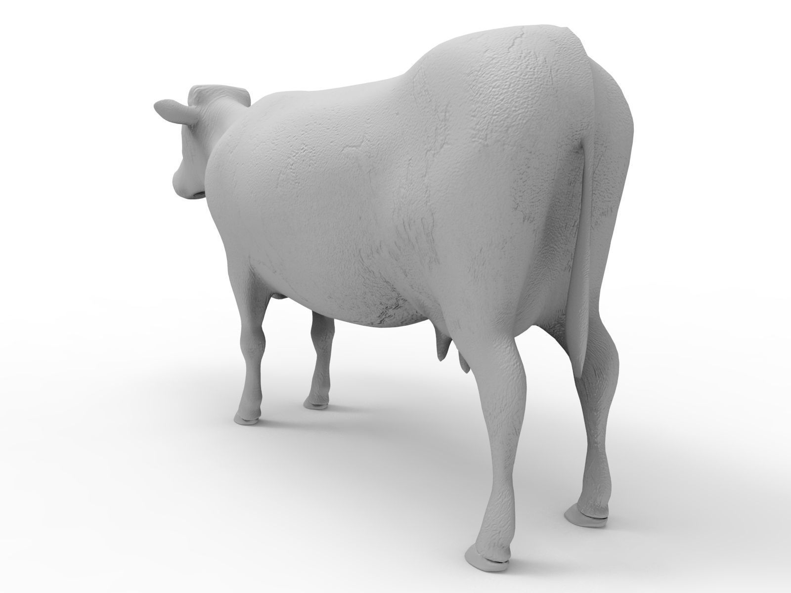 3D Red Cow Rigged Model  Low-poly 3D model_24