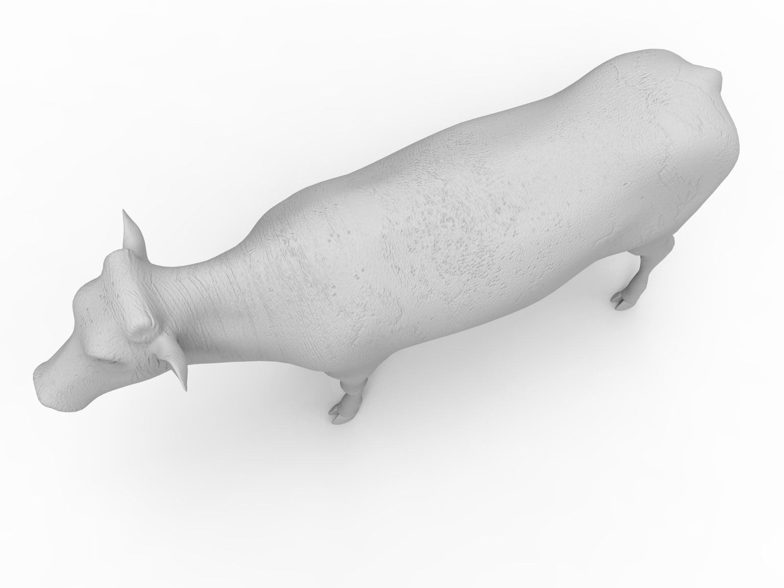 3D Red Cow Rigged Model  Low-poly 3D model_26