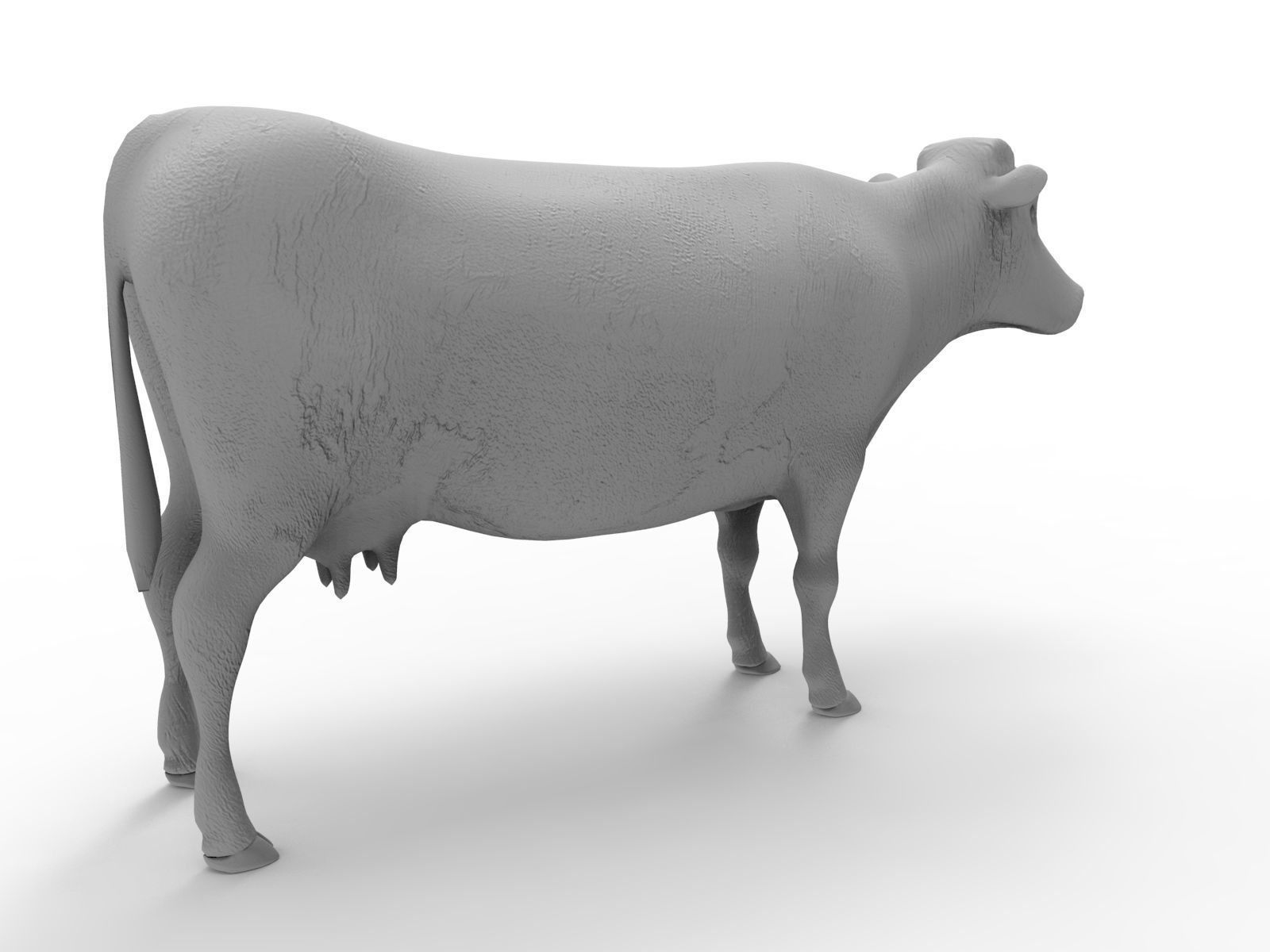 3D Red Cow Rigged Model  Low-poly 3D model_27