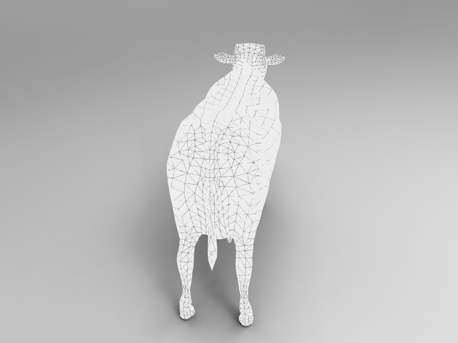 3D Red Cow Rigged Model  Low-poly 3D model_40