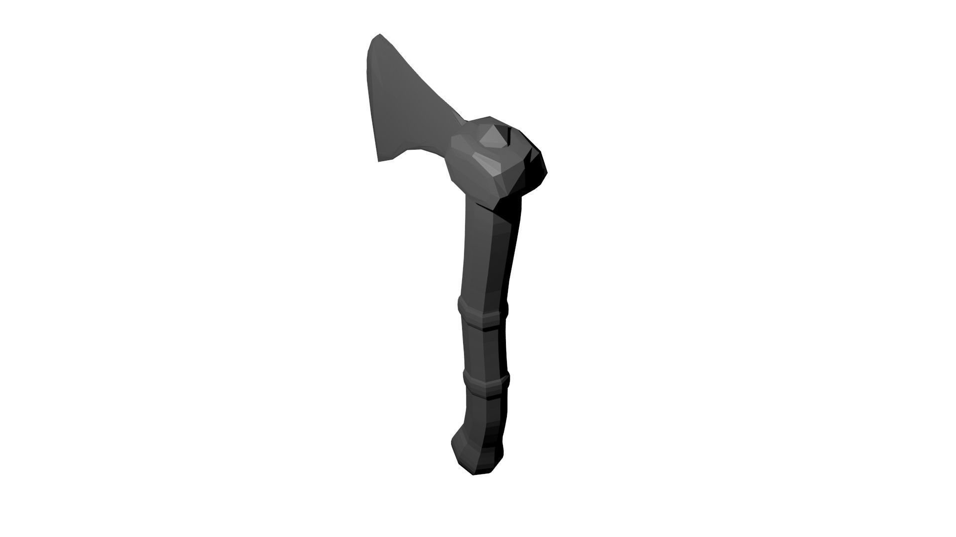 3D Low Poly Axe Low-poly 3D model_2