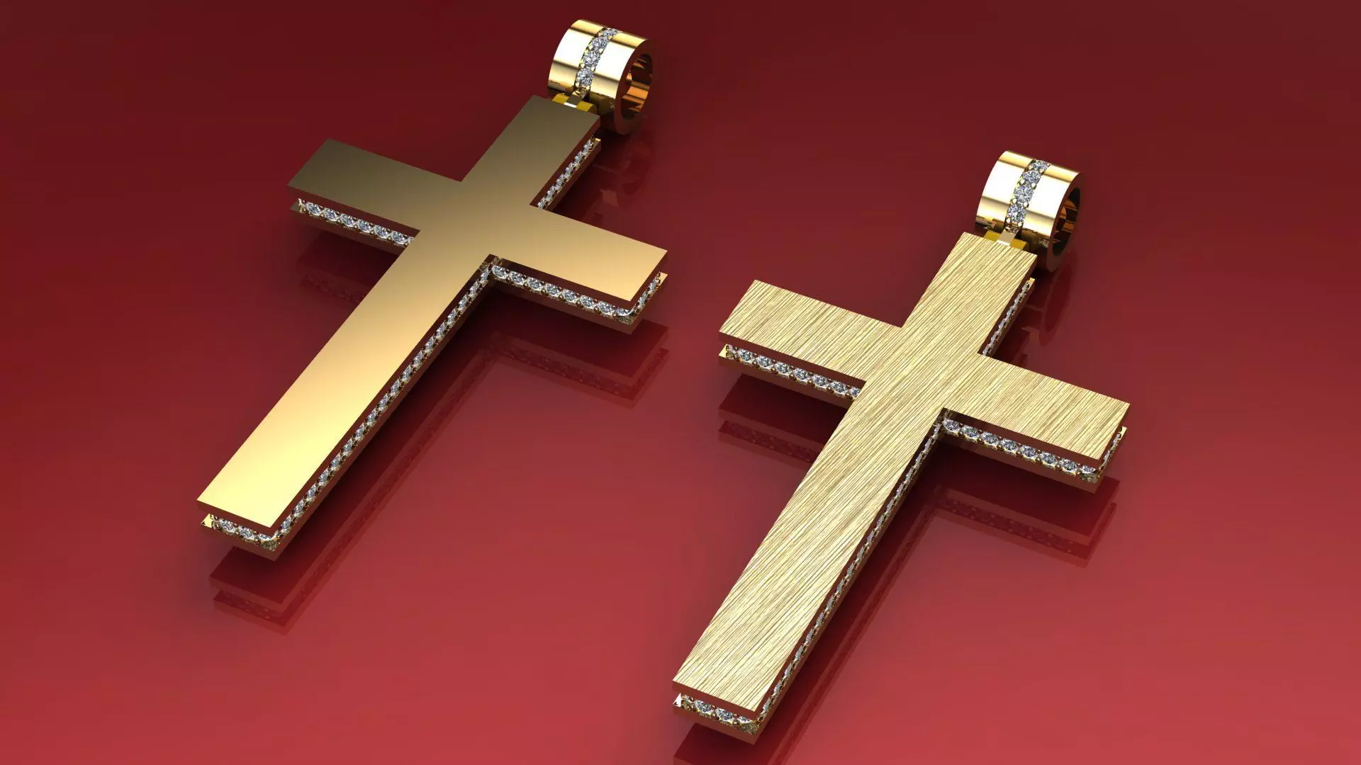 Polished cross 3D model 3D printable | CGTrader