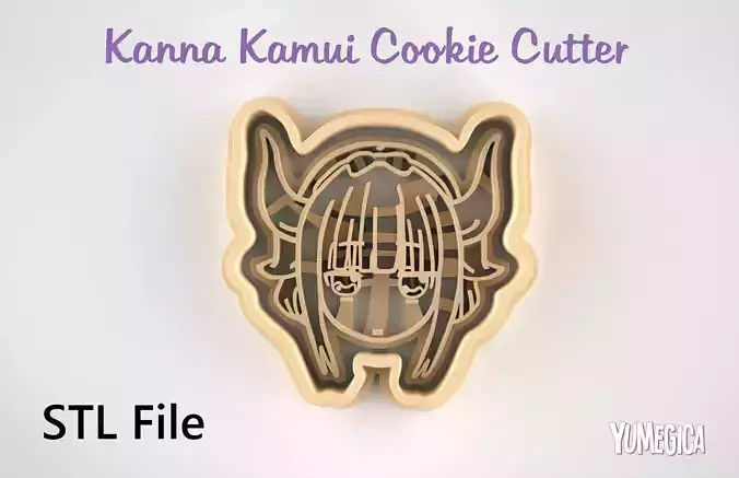 Kanna Kamui from Miss Kobayashi Dragon Maid Cookie Cutter STL 3D print model