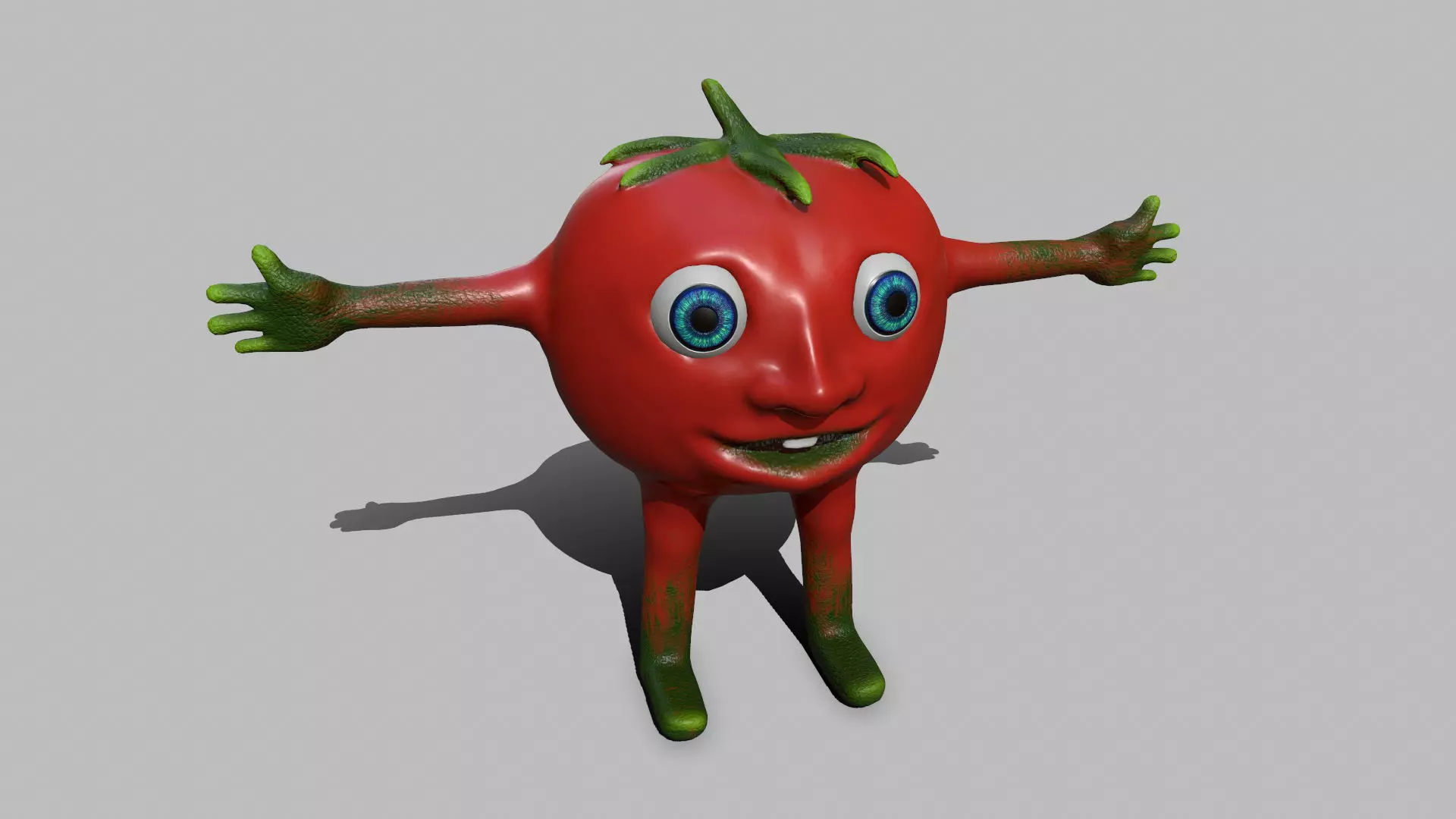 Tomato character Low-poly 3D model