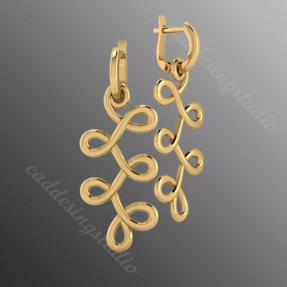 Earrings bi 2 3D print model_0