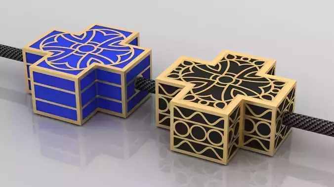 small crosses with enamel