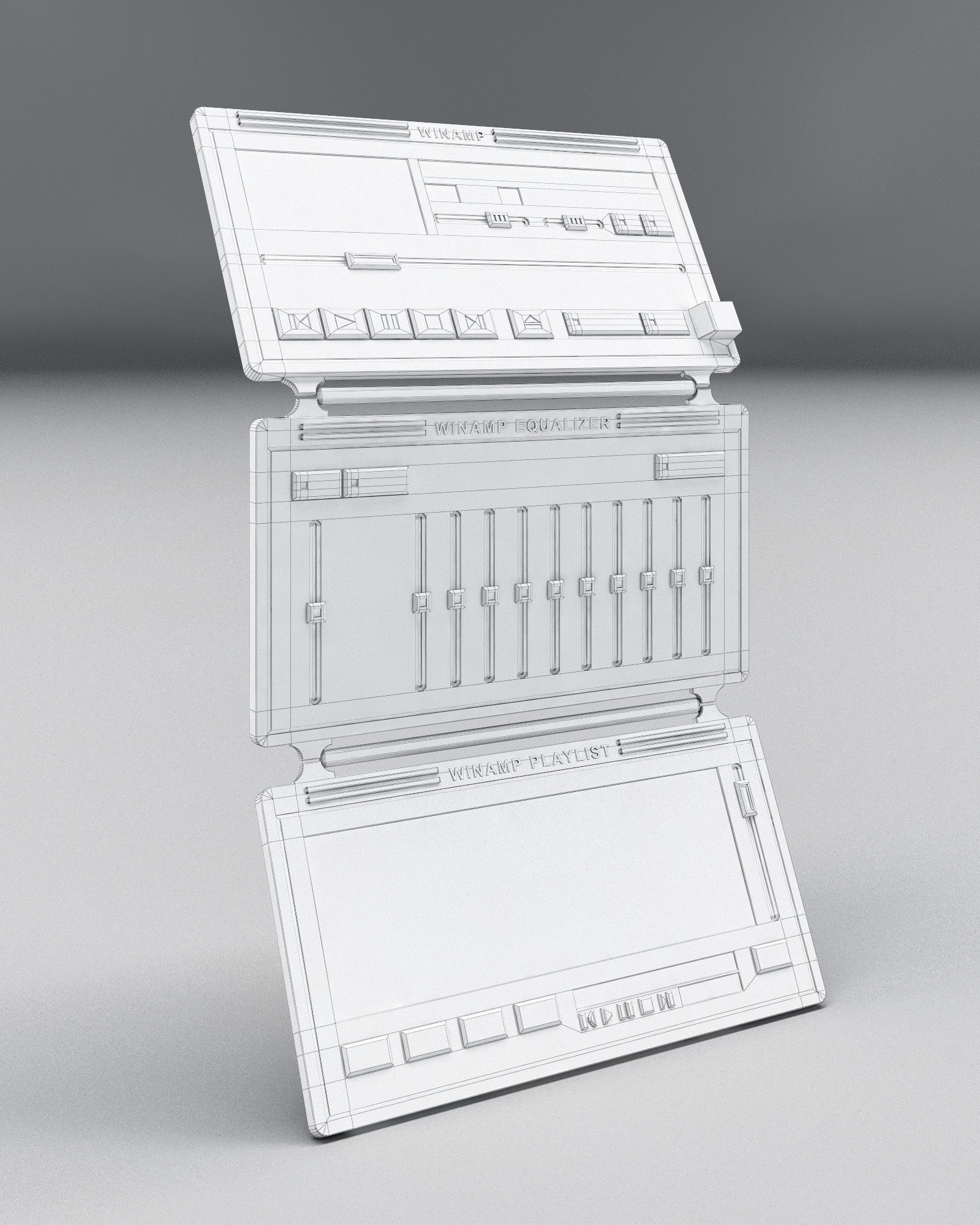 Winamp walkman Free 3D model_5